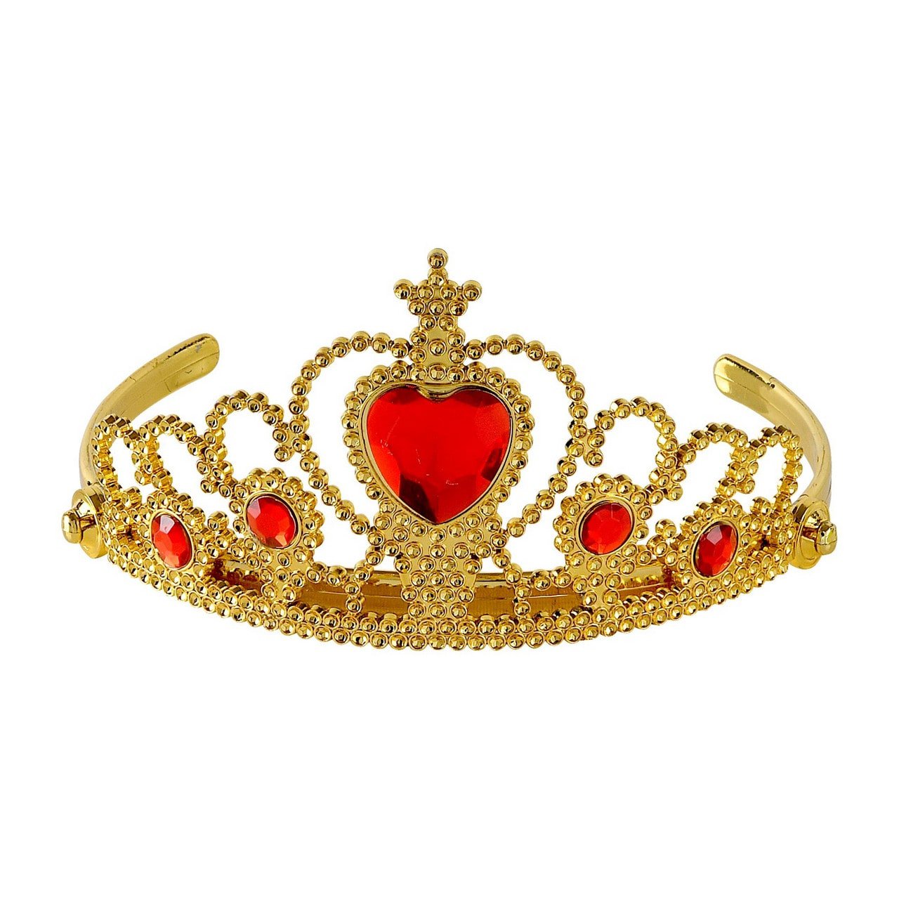 Gouden Tiara Met Rode Steentjes Prinses