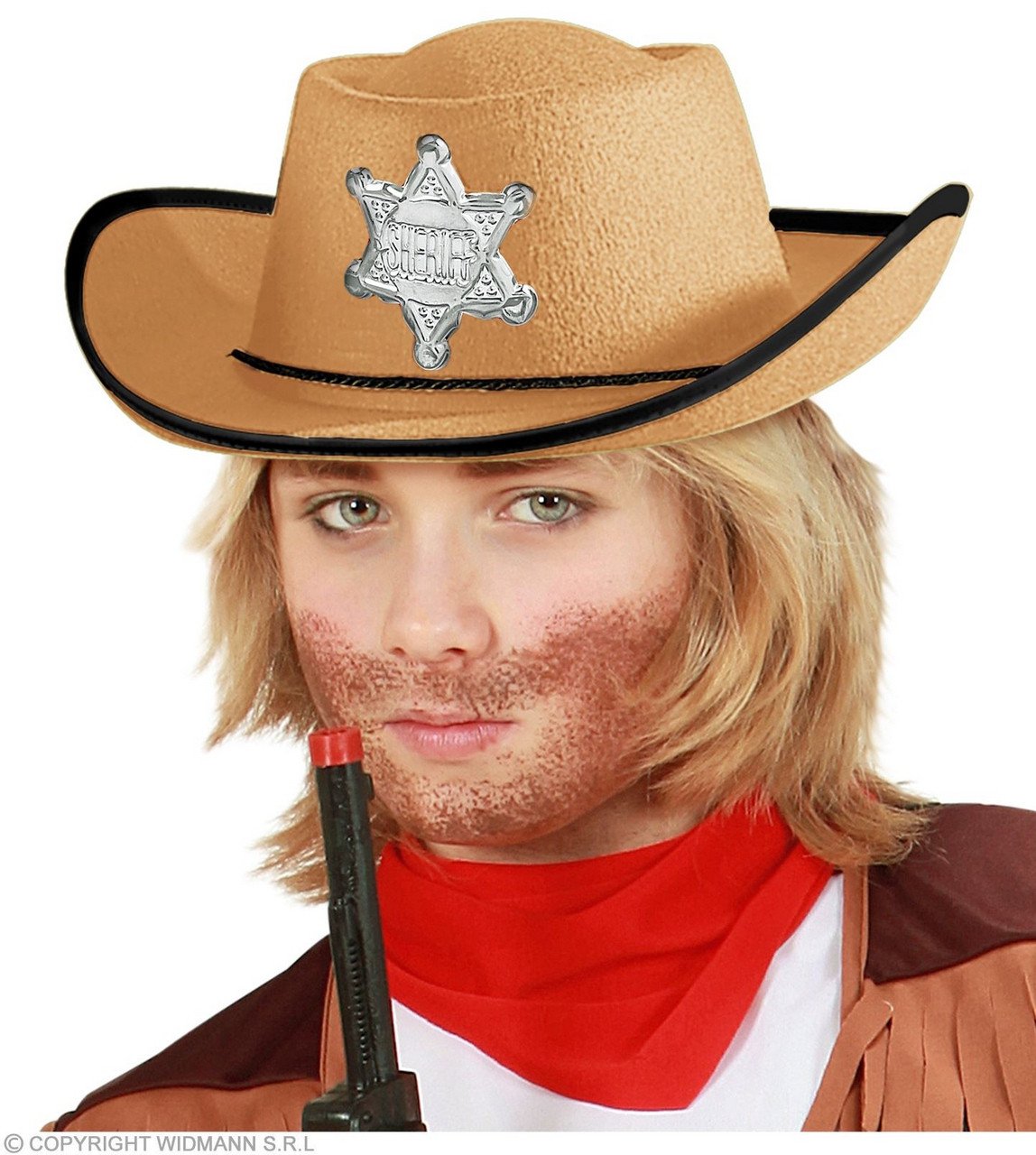 Sheriff Pistol Pete Cowboyhoed Kind Lichtbruin