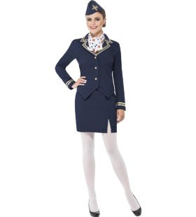 Stacey Stewardess Vrouw Kostuum