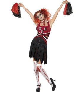 Horror Cheerleader Vrouw Kostuum