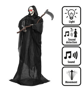 Staande Decoratie Grim Reaper Met Licht En Geluid