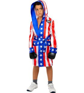 USA Rocky Balboa Boks Jas Kind Kind Kostuum