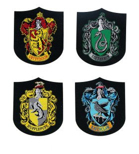 Vier Harry Potter Huis Emblemen