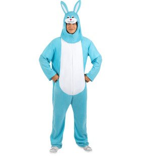 Abnormaal Leuk Blauw Konijntje Onesie Kostuum