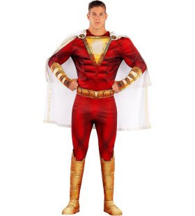 Captain Marvel Shazam Man Kostuum