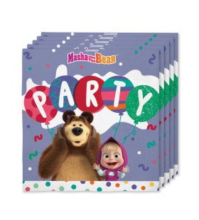 Party Servetten Masha And The Bear 16 Stuks 33 X 33 Centimeter