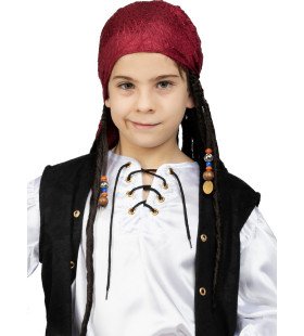 Stoere Piraat Bob Bandana Met Dreads Pruik Kind