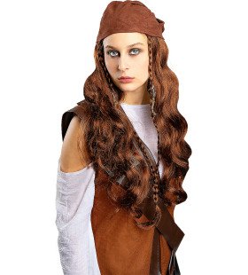 Brown Pirate Wig For Women