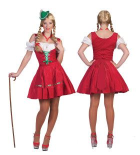 Rotes Raum Dirndl Vrouw Kostuum