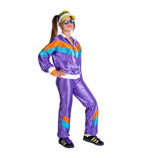 Purple Power Jogging Vrouw Kostuum