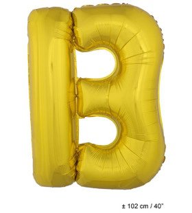 Folie Ballon Letter B Goud XL 102cm (Leeg)