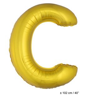 Folie Ballon Letter C Goud XL 102cm (Leeg)