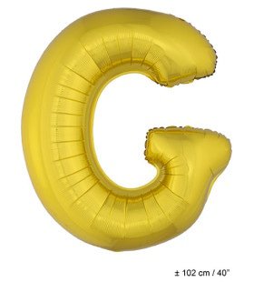 Folie Ballon Letter G Goud XL 102cm (Leeg)