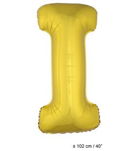 Folie Ballon Letter I Goud XL 102cm (Leeg)