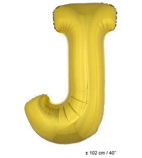 Folie Ballon Letter J Goud XL 102cm (Leeg)