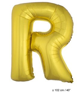 Folie Ballon Letter R Goud XL 102cm (Leeg)