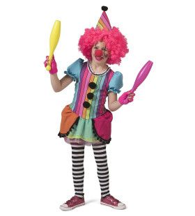 Rainbow Clown Girl Meisje Kostuum