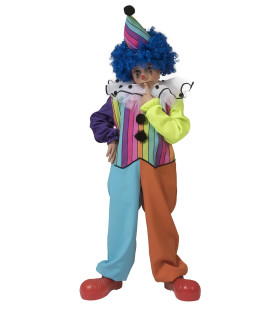 Rainbow Clown Boy Kind Kostuum