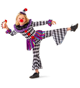 Lollige Lola Clown Meisje Kostuum