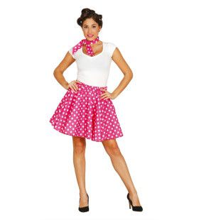 Jaren 50 Pin Up Filmster Roze Vrouw Kostuum