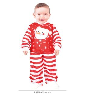 Rood Wit Gestreepte Jumpsuit Santa Baby Kind Kostuum