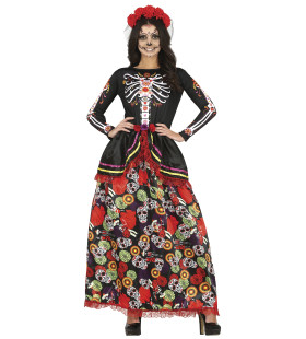 Mexicaanse Catrina Dag Van De Doden Vrouw Kostuum