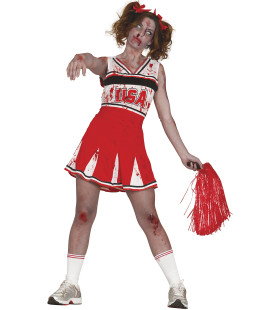 USA Cheerleader Play Or Die Vrouw Kostuum