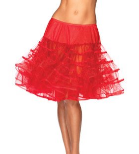 Medium Lange Petticoat Rood