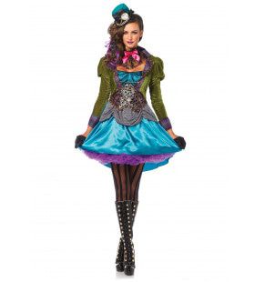 Policolor Mad Hatter Psychedelic Jurk Vrouw