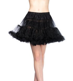 Basic Petticoat Met Twee Lagen Zwart (Plus Size)