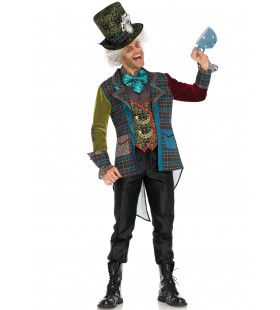 Idioot Mad Hatter Man Kostuum