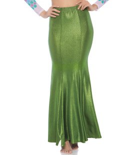 Glimmende Spandex Zeemeermin Rok Groene Alg Vrouw