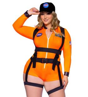 Out Of Space Commander Plus Size Vrouw Kostuum