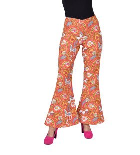 Vrolijk Tuintje Hippie Broek Oranje Vrouw