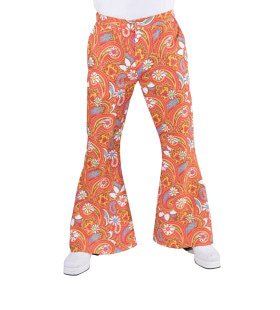 Hippie Broek Paisley Oranje Man