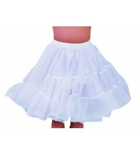 Jaren 50 High School Petticoat Wit Vrouw