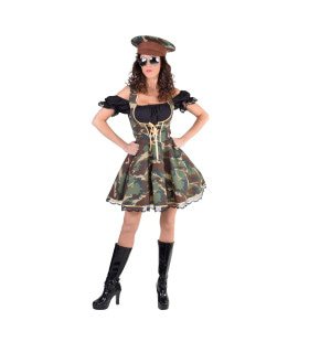 Camouflage Amazone Leger Dirndl Dameskostuum Vrouw Kostuum