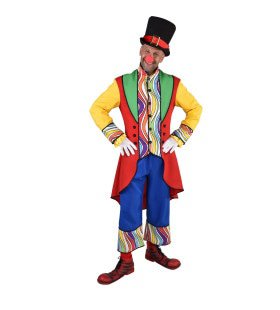 Regenboog Golven Clown Circus Theater Man Kostuum