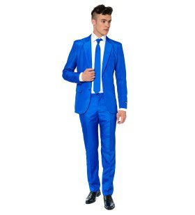 Royal Solid Blue Suitmeister Man Kostuum