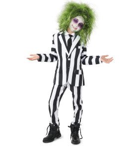 Boys Beetlejuice White Stripes Jongen Kostuum