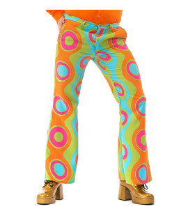 Jaren 60 Psychedelische Golven Flower Power Hippie Festival Broek Man