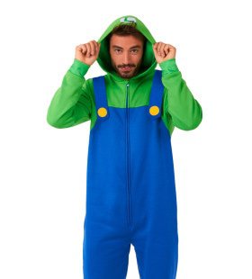 Lollige Super Loodgieter Luigi Onesie Kostuum