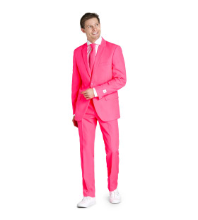 Neon Pink Power Topper Man Kostuum