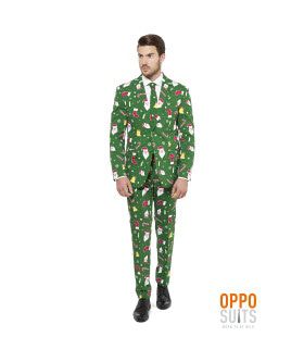 Doldwaze Santaboss Kerst Opposuit Man Kostuum