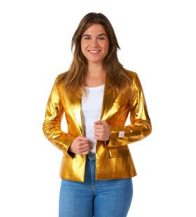 Shiny Groovy Gold Jas Vrouw