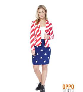 USA American Woman Opposuit Vrouw Kostuum