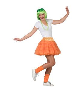 Fleurige Oranje Petticoat Karina Orange Vrouw Kostuum