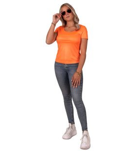 Shirt Neon Oranje Disco Vrouw