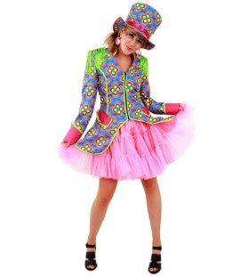 Flower Power Slipjas Hippie Clown Vrouw