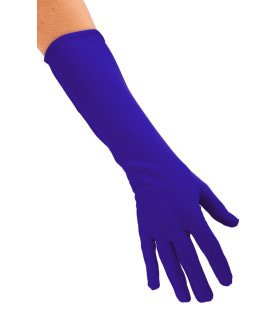 Neon Blauw Handschoen Lang Nylon Water Disco